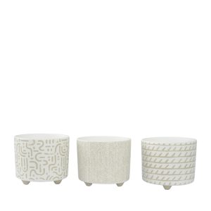 Kiana Planter Pots 14 x 12cm - 3 Assorted Designs in PDQ